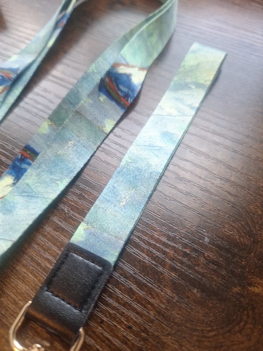 Blue Green Abstract Print Phone Lanyard Case Strap - Picture 4 of 4